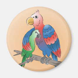 Glad mors dag Papegojor Magnet