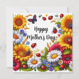 Glad mors dag Platt Greeting Card Kort