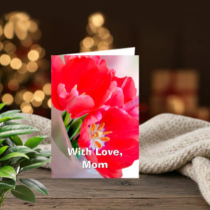 Glad mors dag – Röda tulpaner Blommig hälsning Ca Helgkort