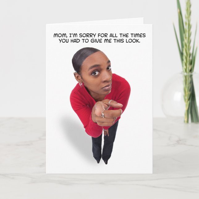 Glad mors dag Rolig mamma ger blicken  Helgkort (Framsida)