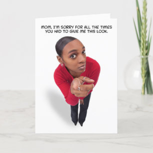 Glad mors dag Rolig mamma ger blicken  Helgkort