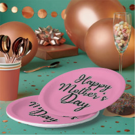 Glad mors dag Rosa pappers tallrik