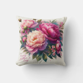 Glad mors dag Rosa Peony Kuddslang Kudde
