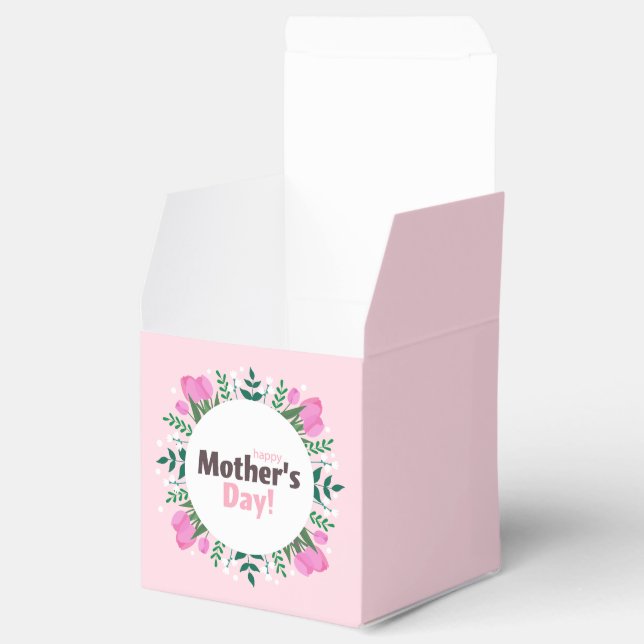Glad mors dag  Rosa tulpaner Presentaskar (Öppnad)