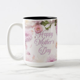 Glad mors dag Rosa Två-Tonad Mugg