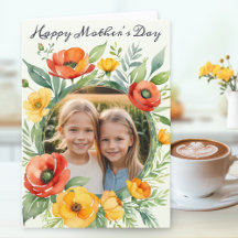 Glad mors dag Rustik vildblomma anpassad bild