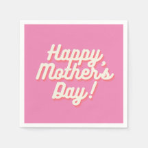 Glad mors dag servetter rosa