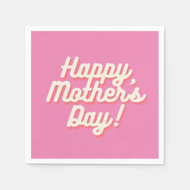 Glad mors dag servetter rosa  (Framsidan)