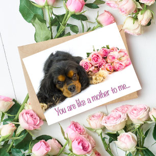Glad mors dag som en mamma-kort med hund kort