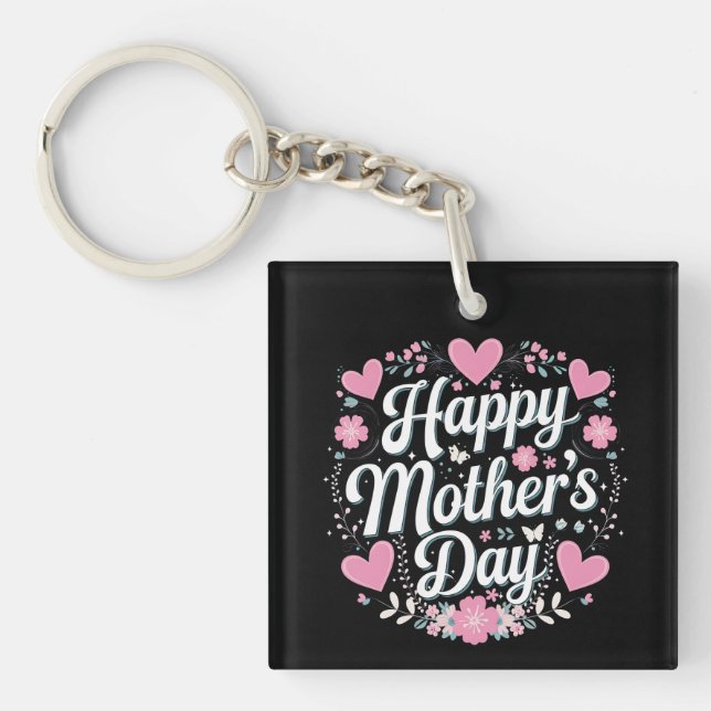 Glad mors dag Söt blommig mamma farmor (Framsidan)