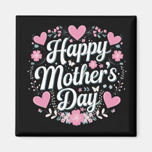 Glad mors dag Söt blommig mamma farmor Magnet