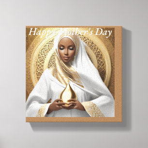 Glad mors dag Sträckt Canvas Print
