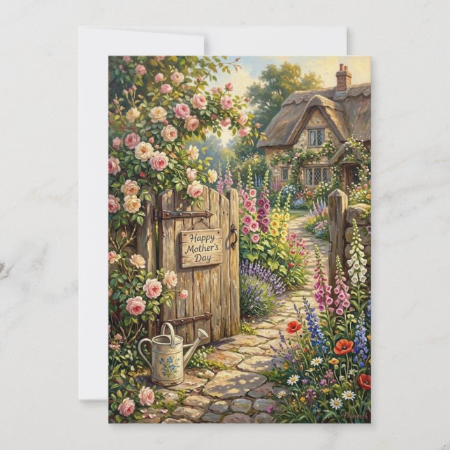 Glad mors dag Stugträdgårdskort Kort (Framsida)