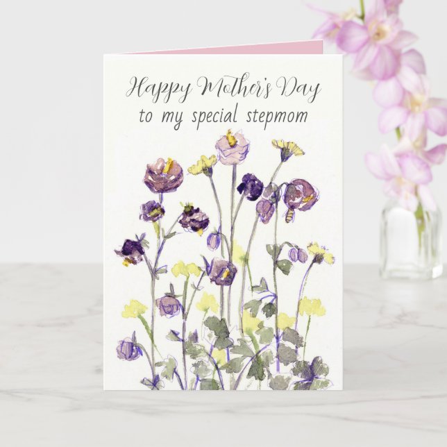 Glad mors dag styvmor blommor kort (Orkide)