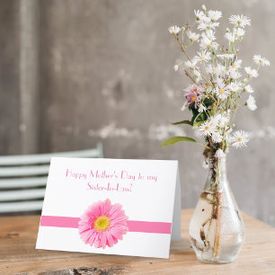 Glad mors dag svägerska rosa tusenskönor helgkort