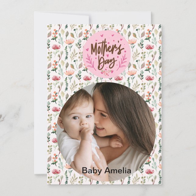 Glad mors dag till bästa mamman Foto Julkort (Framsida)