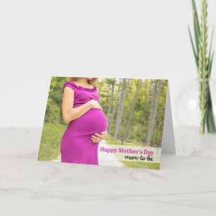 Glad mors dag till blivande mamma Gravid mage Hel Helgkort