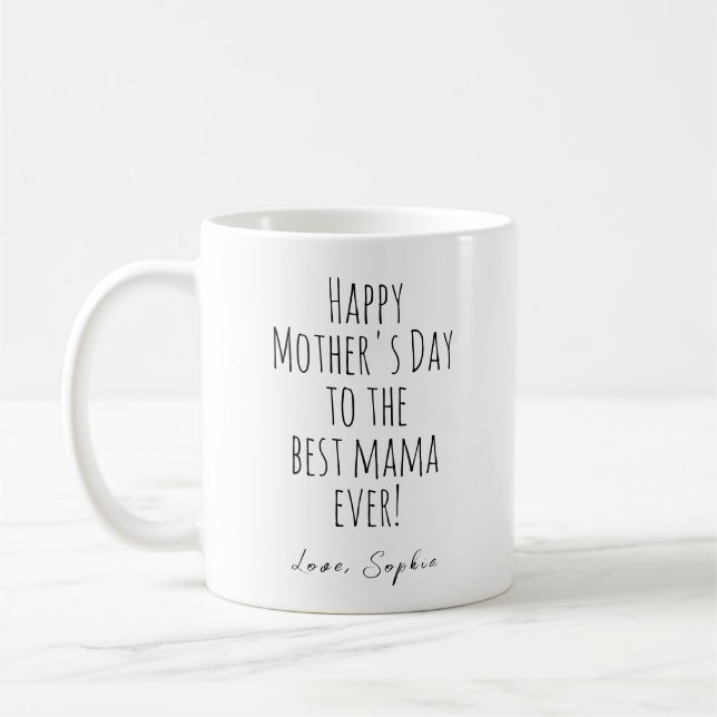 Glad mors dag till den bästa mamman någonsin kaffemugg (Vänster)