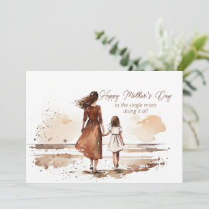Glad mors dag till ensamstående mamma julkort