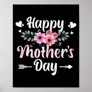 Glad mors dag till kvinnor med blomster mamma morm poster
