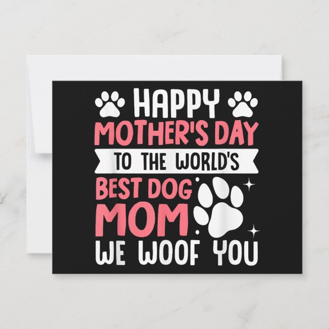 Glad mors dag till världens bästa hundmamma julkort (Framsida)