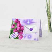 Glad mors dag Tulpaner Kort