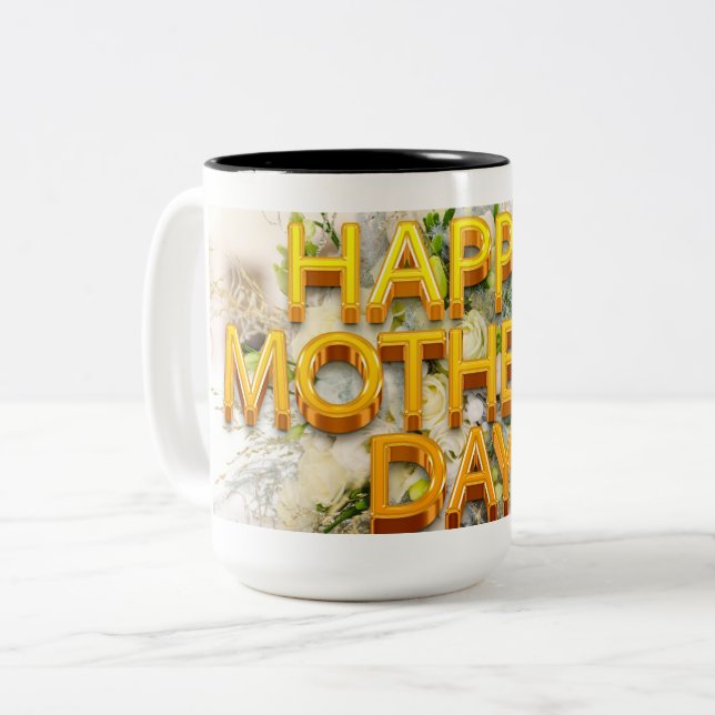 Glad mors dag Två-Tonad mugg (Framsida vänster)