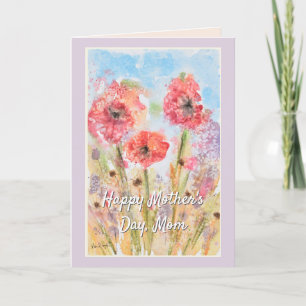Glad mors dag Vackra blommor Kort