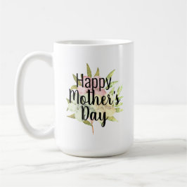 Glad mors dag Vattenfärg Blommig Citat Kaffemugg