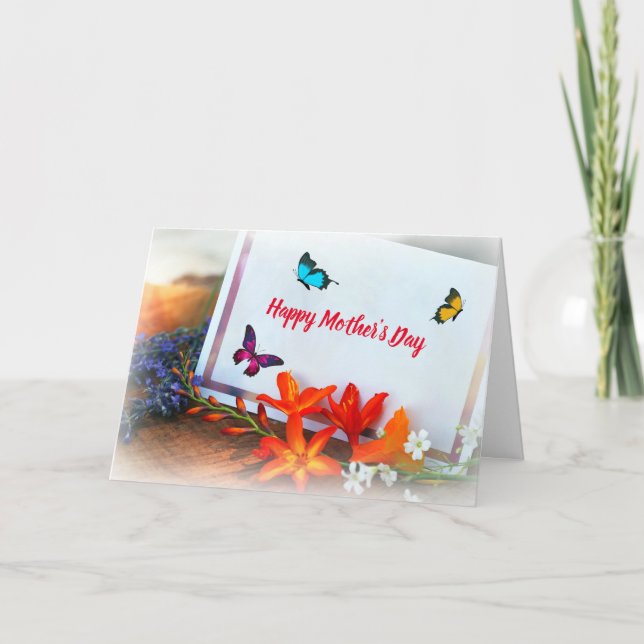 Glad mors dag vikt gratulationskort kort (Framsida)