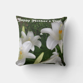 Glad mors dag! Vit lilja –  Kudde