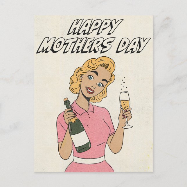 Glad mors dag vykort (Framsida)