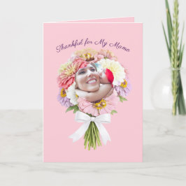 Glad mors dag Zinnia-bukett anpassad bild Kort