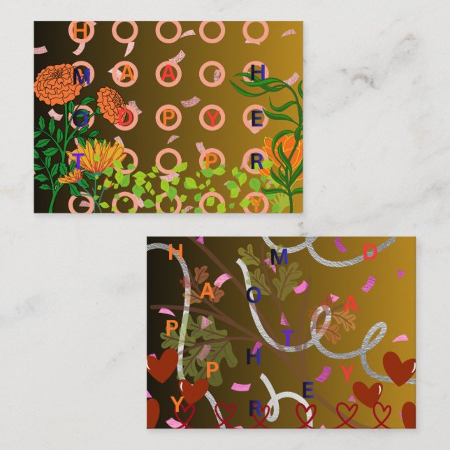 GLAD MORSDAG ANTECKNINGSKORT (Fram/baksida)