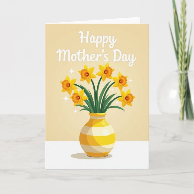 Glad morsdagskort med blomstergradient kort (Framsida)