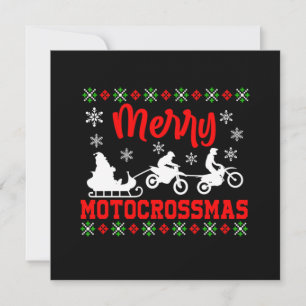 Glad Motocrossjul Motorcykel Tomte Ful Jul Inbjudningar