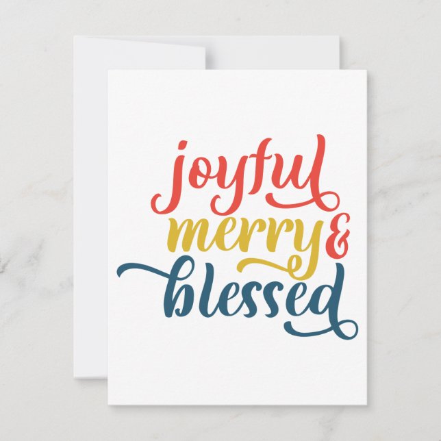 Glad, Munter, och Salig  Julkort (Framsida)