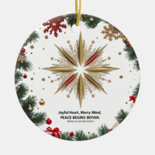 Glad Munter Sinnes Keramisk Cirkulär Ornament