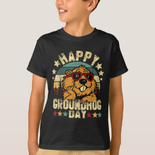 Glad murmeldagen Roliga murmeldagen Singlar Söt T Shirt