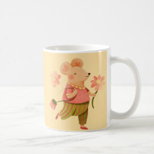 Glad Mus i Blom – Whimsical Kaffemugg