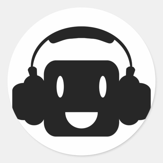 Glad_Musik Runt Klistermärke (Framsida)