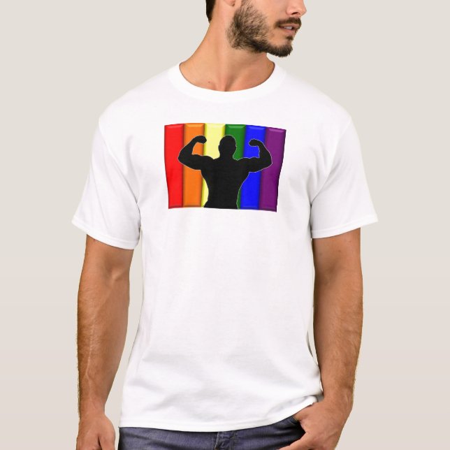 Glad muskelpride t shirt (Framsida)