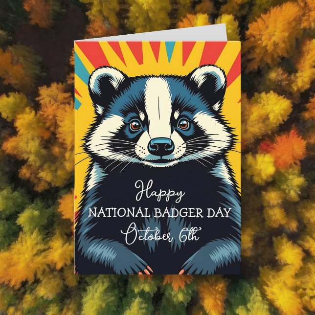 Glad National Badger Day - 6 oktober Kort (Skapare uppladdad)