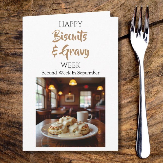 Glad National Biscuits and Gravy-vecka! Kort (Skapare uppladdad)