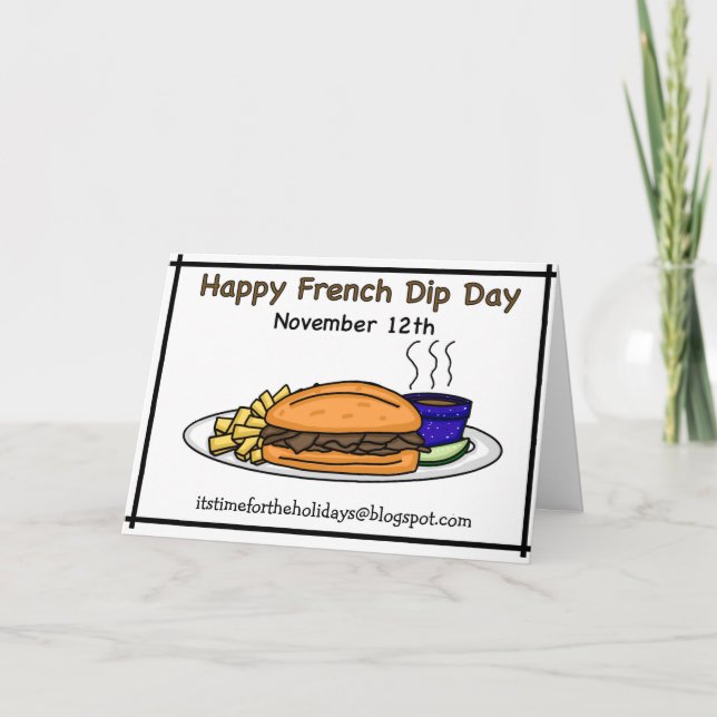 Glad National French Dip-dagen - 12 november Kort (Framsida)