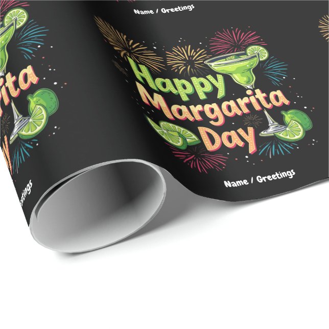Glad national margaritadochningsdag presentpapper (Rullad Hörn)