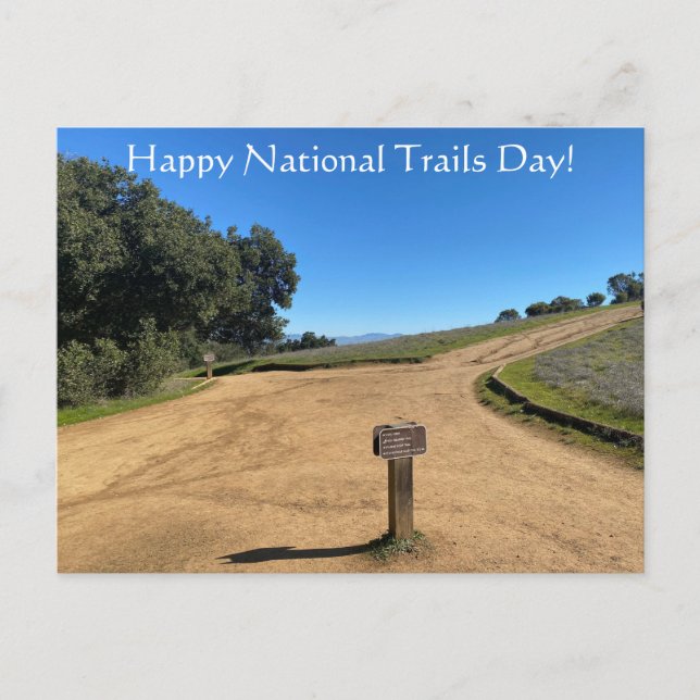 Glad National Trails Day! Postkort Vykort (Framsida)