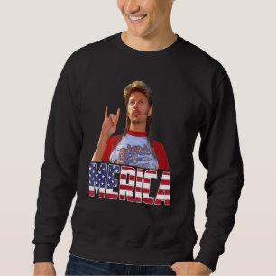 Glad nationaldag Merica  Joe Amerikansk flagga 2 Lång Ärmad Tröja