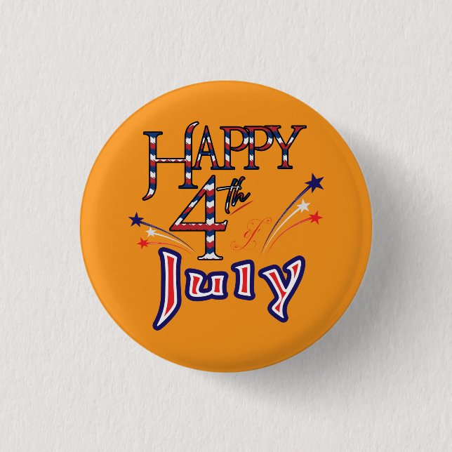 Glad nationaldag USA  Knapp (Framsida)
