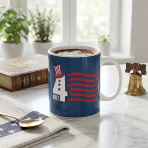 Glad nationaldag USA:s självständighetsdag den 4 j Kaffemugg